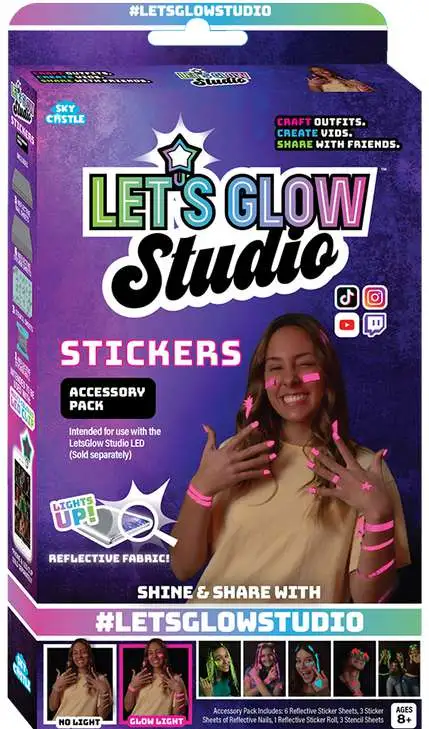 Let's Glow Studio Accessory Stickers Craft Kit [Damaged Package]