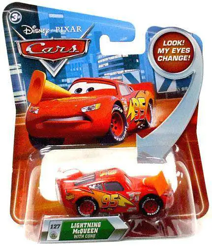 Disney Cars Series 3 Lightning McQueen with Cone Diecast Car