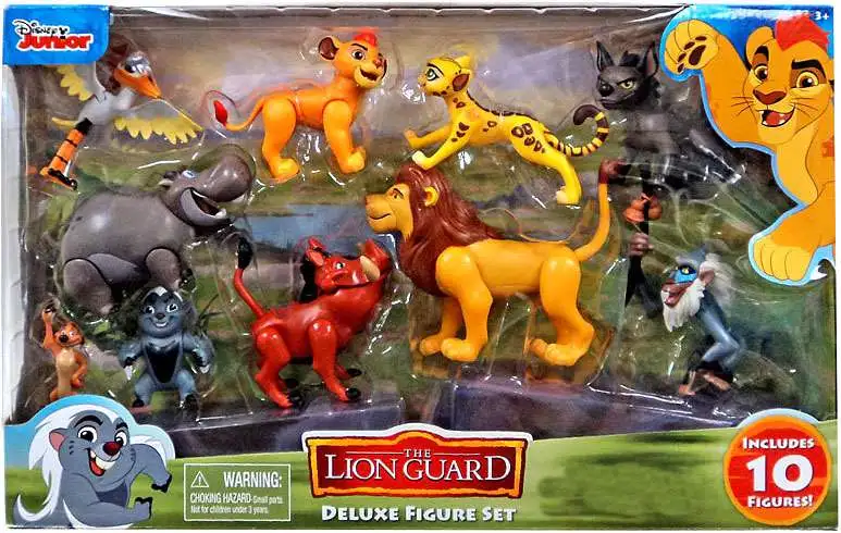 Includes Lion Multi Disney Lion Guard Deluxe 10 Piece Figure Set 