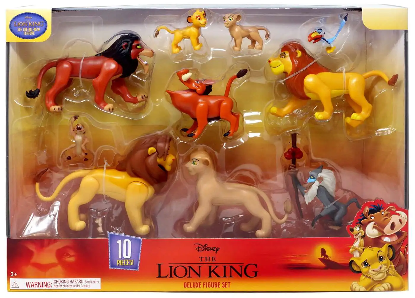 The Löwe King Simba Bündel von 9 Figuren Mufasa Scar Timon Zazu Klassisch Disney 