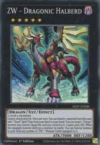 YuGiOh Lightning Overdrive Super Rare ZW - Dragonic Halberd LIOV-EN040