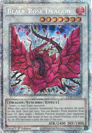 YuGiOh Lightning Overdrive Starlight Rare Black Rose Dragon LIOV-EN100