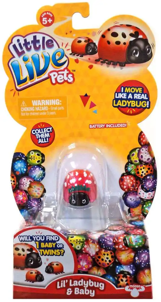 Little Live Pets 5 Ladybug Pack moving Pets New Kids Childrens Toy 