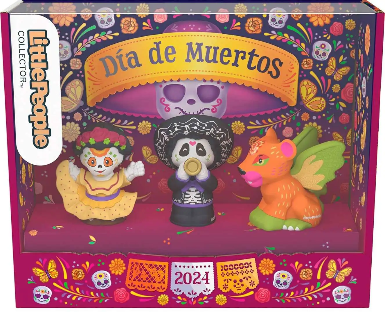 Fisher Price Little People Dia De Muertos 2.5-Inch Collector Figure 3-Pack [2024]
