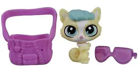 Littlest Pet Shop The Littlest Pets Collection Series 2 Yellow Cat with Bag 1-Inch [Loose]