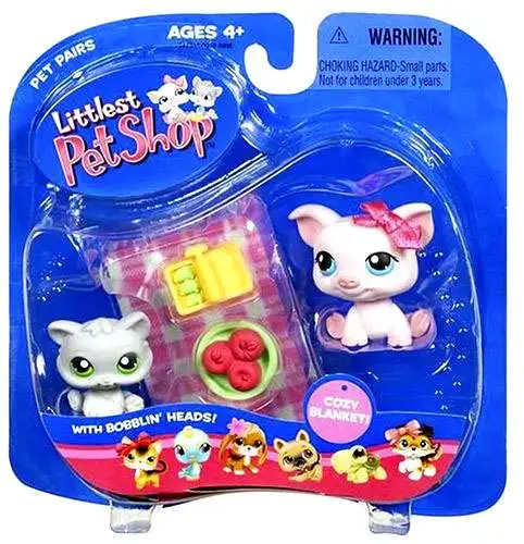 Littlest Pet Shop Pet Pairs Pot Belly Pig & Kitten Figure 2 Pack [Loose]