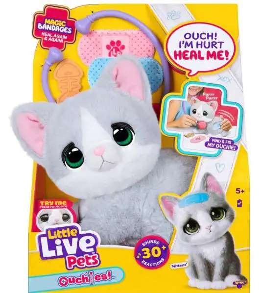 Little Live Pets Ouchies Kitten Electronic Pet [30+ Sounds & Reactions!]