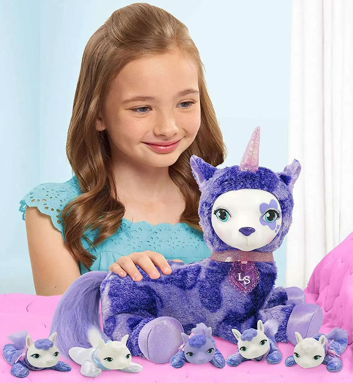 Llamacorn Surprise Sassy Her Babies Plush Toy Just Play - ToyWiz