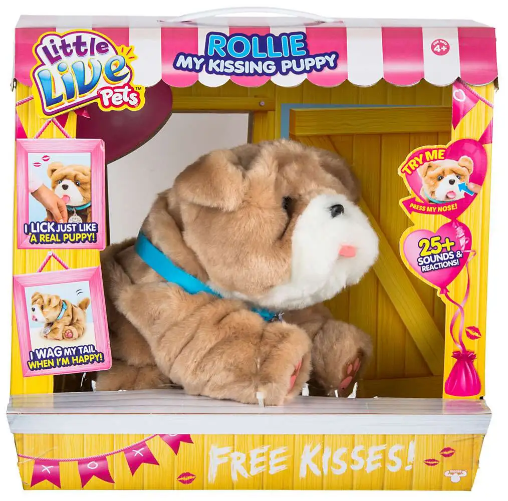rekenmachine Uitwerpselen hek Little Live Pets My Kissing Puppy Rollie Electronic Pet Moose Toys - ToyWiz