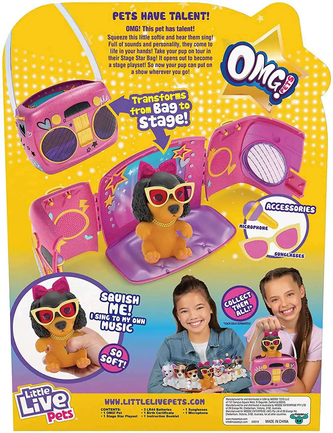 STAGE STAR PLAYSET With OMG POP QUEEN Little Live Pets NEW 