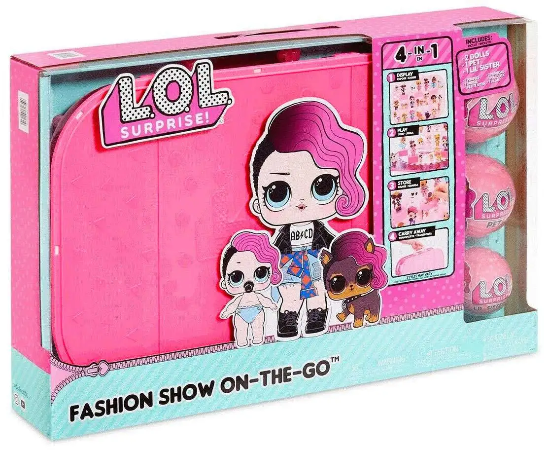 L.O.L Fashion Show On-The-Go Light Pink Storage & Playset Surprise 