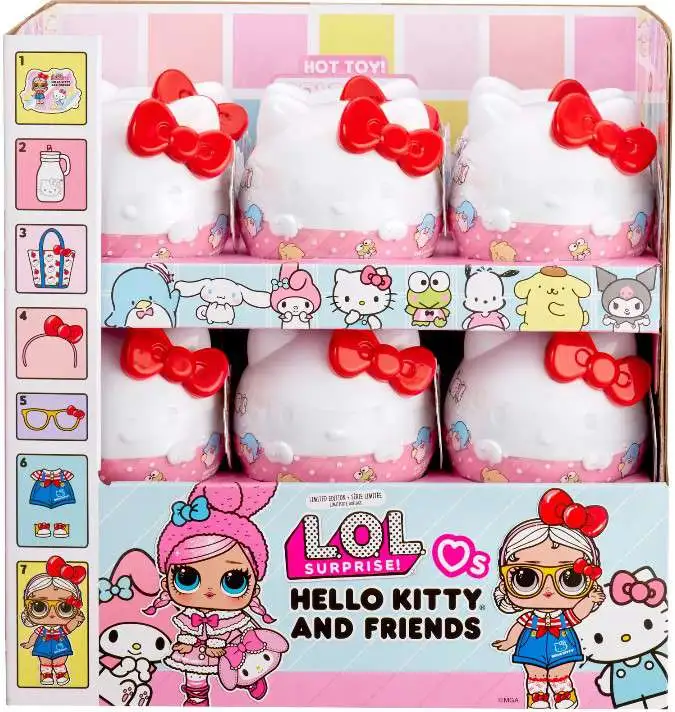 LOL Surprise Loves Hello Kitty Friends Doll Tots Mystery Box 12 Packs MGA Entertainment ToyWiz