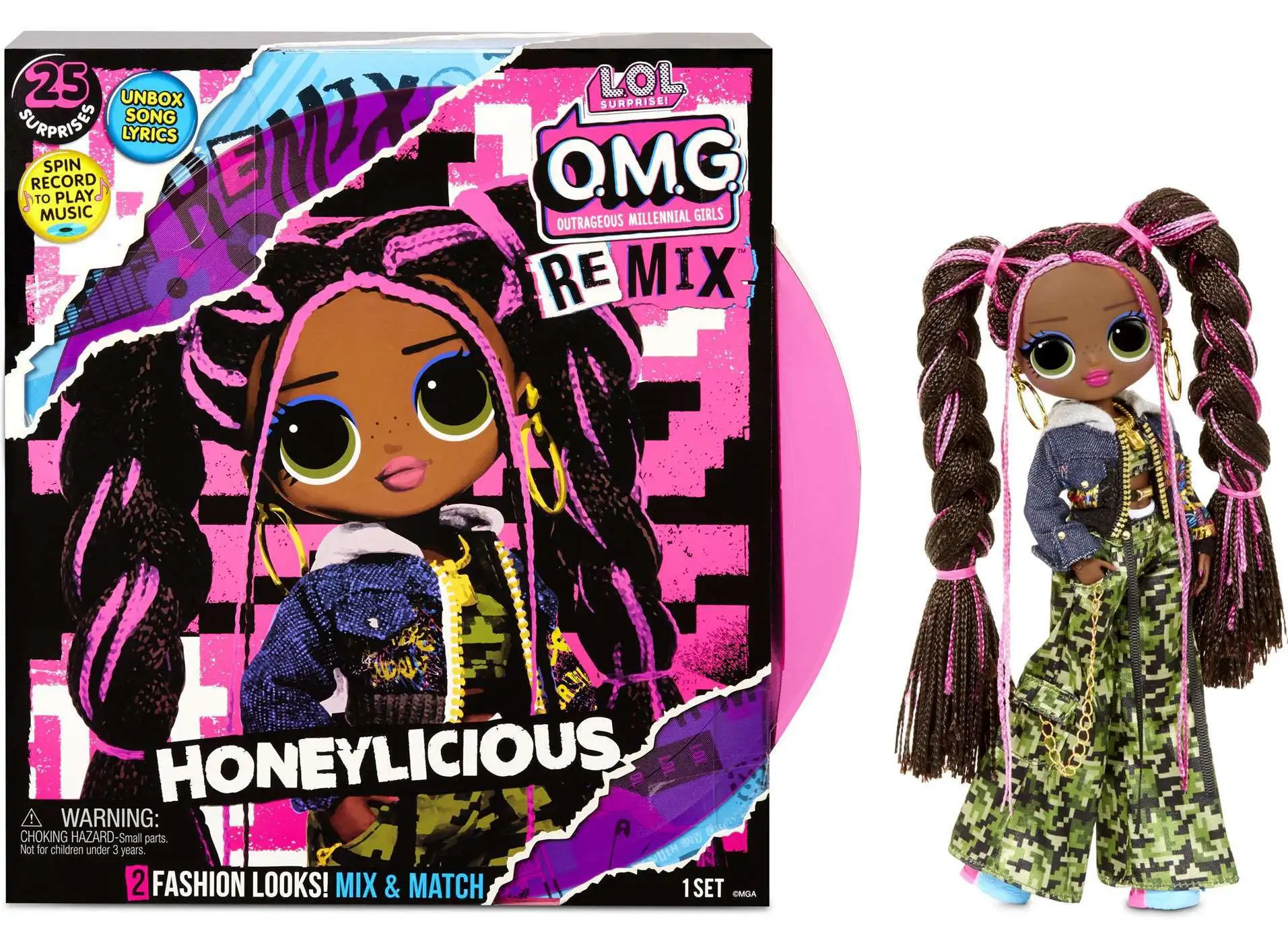 LOL Surprise OMG ReMix Series Honeylicious Fashion Doll Damaged
