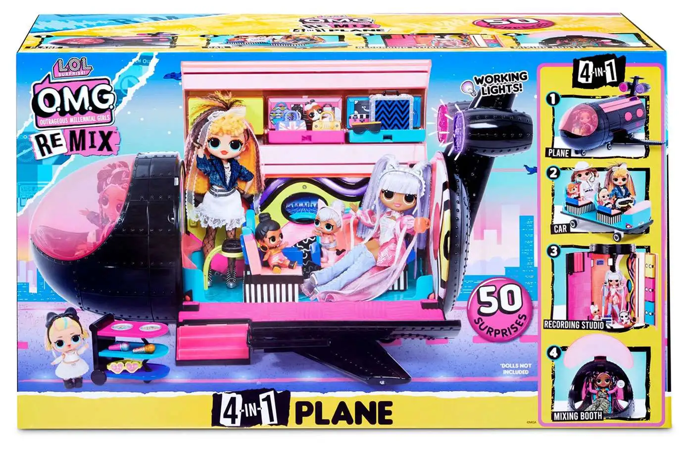 LOL Surprise OMG ReMix 4-in-1 Plane Playset [50 Surprises!]