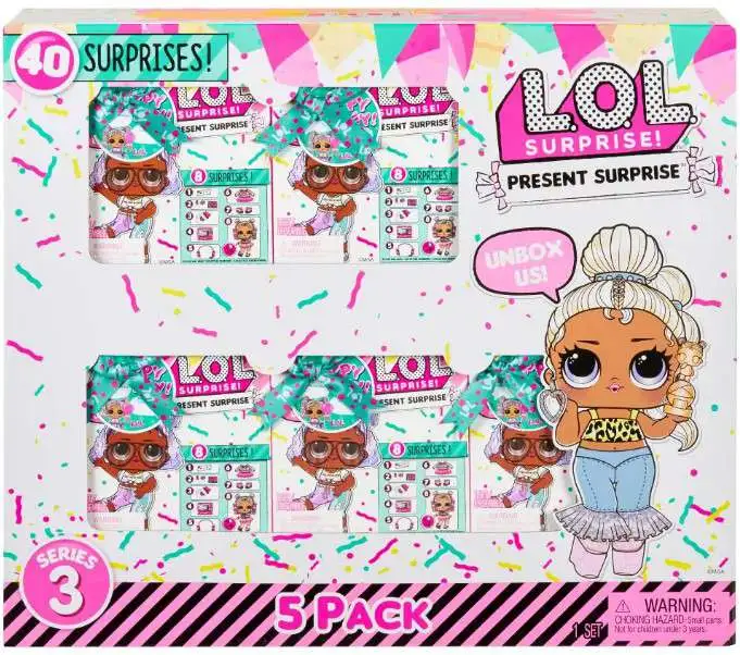 LOL Surprise Present Surprise Series 3 Exclusive Mystery 5-Pack