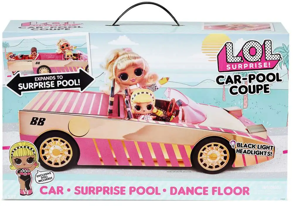 LOL Surprise Car-Pool Coupe Playset [with Exclusive Doll, Damaged Package]