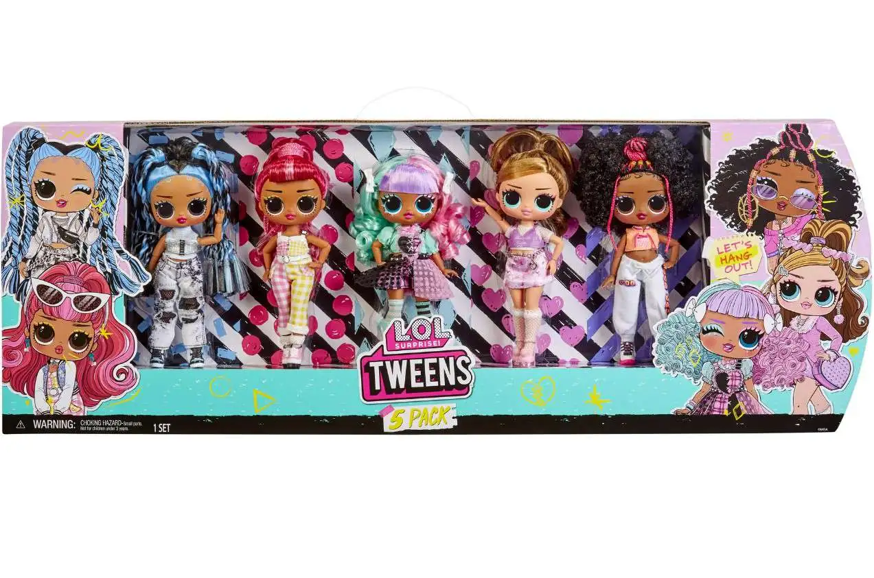 LOL Surprise Tweens Series 1 & 2 Lexi Gurl, Cherry B.B., Freshest, Fancy  Gurl & Hoops Cutie Exclusive Fashion Doll 5-Pack