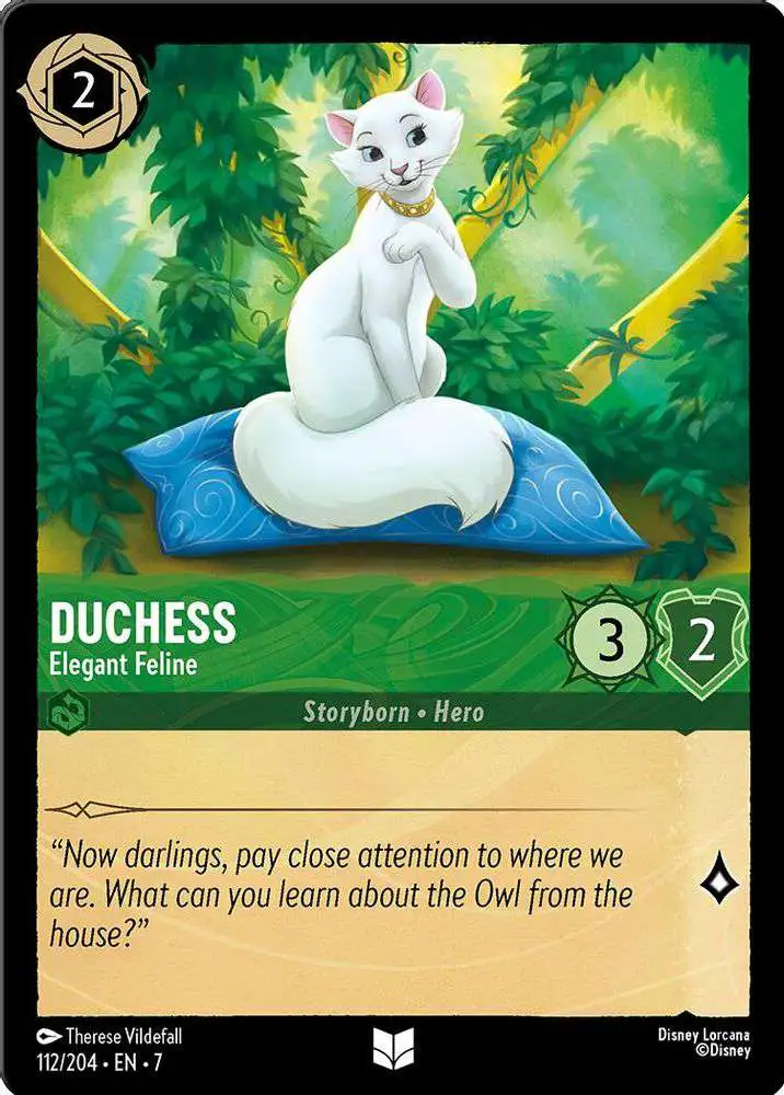 Disney Lorcana Trading Card Game Archazia's Island Uncommon Duchess - Elegant Feline #112