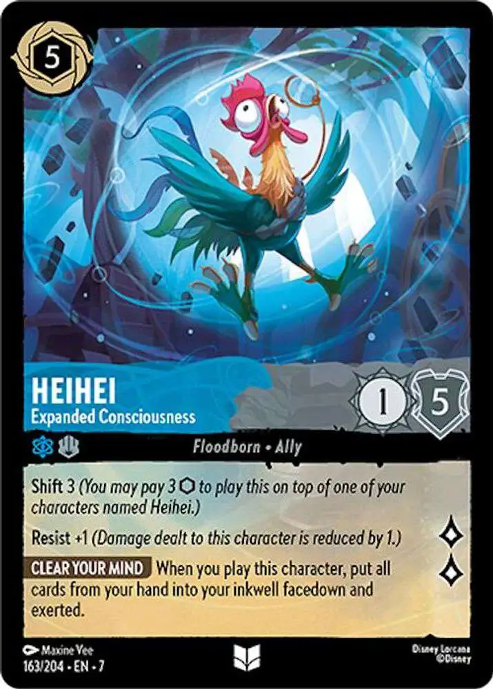 Disney Lorcana Trading Card Game Archazia's Island Uncommon Heihei - Expanded Consciousness #163