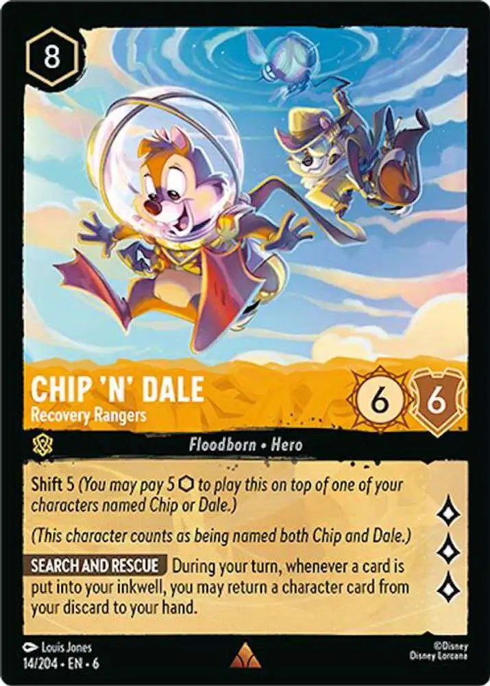 Disney Lorcana Trading Card Game Azurite Sea Rare Chip 'n' Dale - Recovery Rangers #14 Disney Lorcana Trading Card Game Azurite Sea Rare Chip 'n' Dale - Recovery Rangers #14