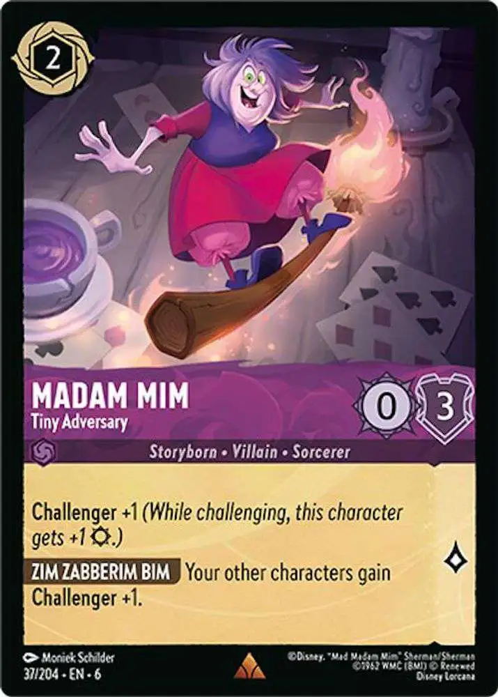 madam mim lorcana card Disney Reign of Jafar | Rhino | #069 Amethyst Card Type Madam Mim - Elephant -
