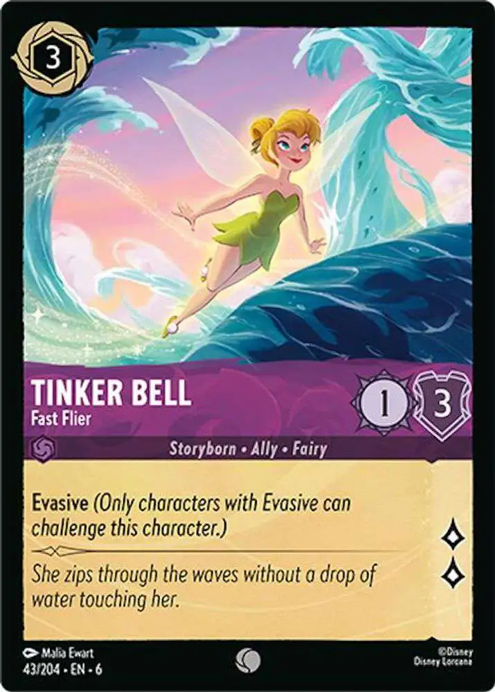 tinkerbell card lorcana Ravensburger Disney TCG Sleeves Featuring Tinker Bell - Giant Fairy | 65 Protective Sleeves for TCG Decks [I Can Use That] Whenever one of your items is banished Disney Lorcana Trading Card Game