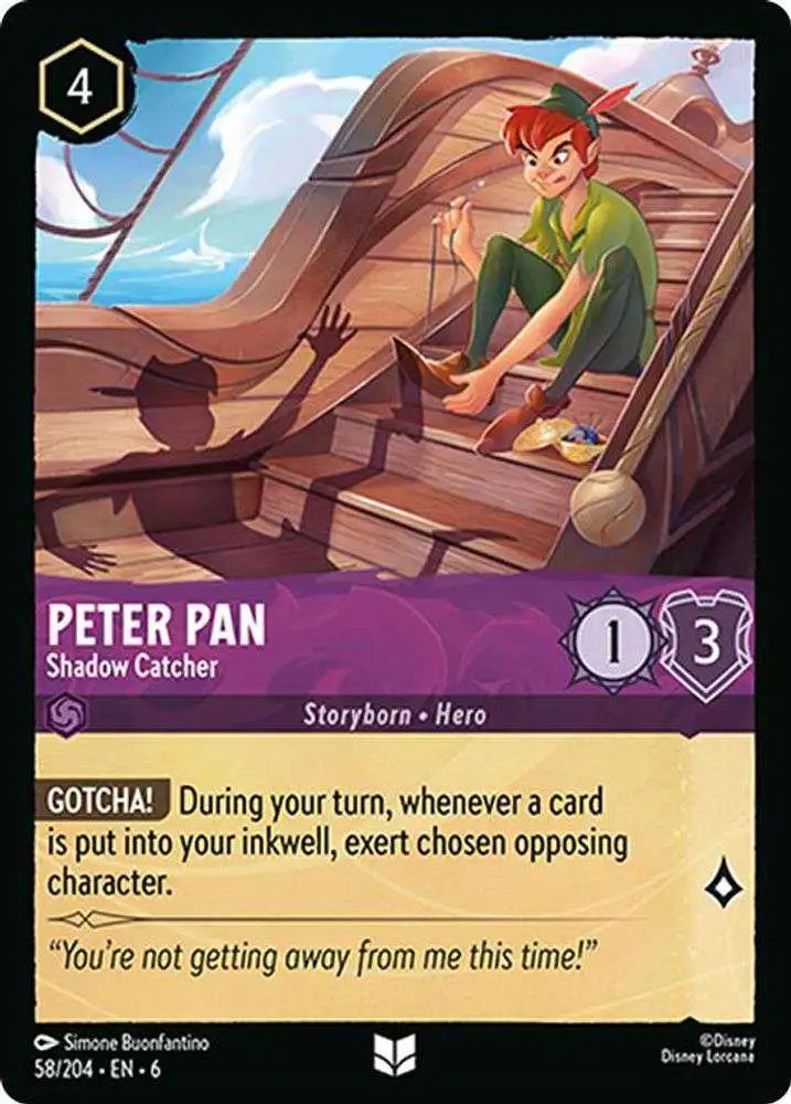 peter pan lorcana card Lorcana - Wilds Unknown - Peter Pan