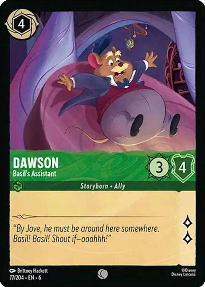 basil lorcana card - Reign of Jafar - - Undercover Detective (Rare) Of Baker Street Ink Type Basil - Of Baker Street