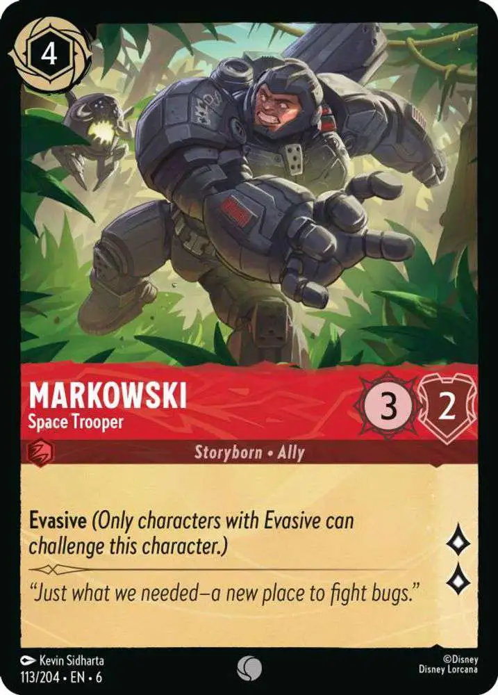 Disney Lorcana Trading Card Game Azurite Sea Common Markowski - Space Trooper #113