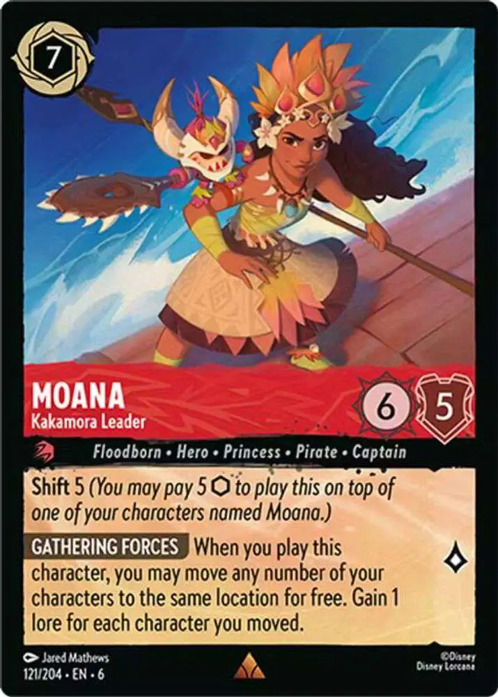 Disney Lorcana Trading Card Game Azurite Sea Rare Moana - Kakamora Leader #121 Disney Lorcana Trading Card Game Azurite Sea Rare Moana - Kakamora Leader #121
