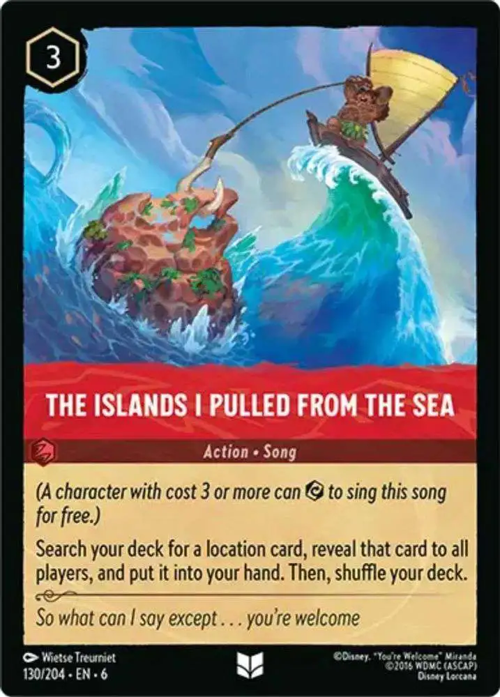 Disney Lorcana Trading Card Game Azurite Sea Uncommon The Islands I Pulled From The Sea #130