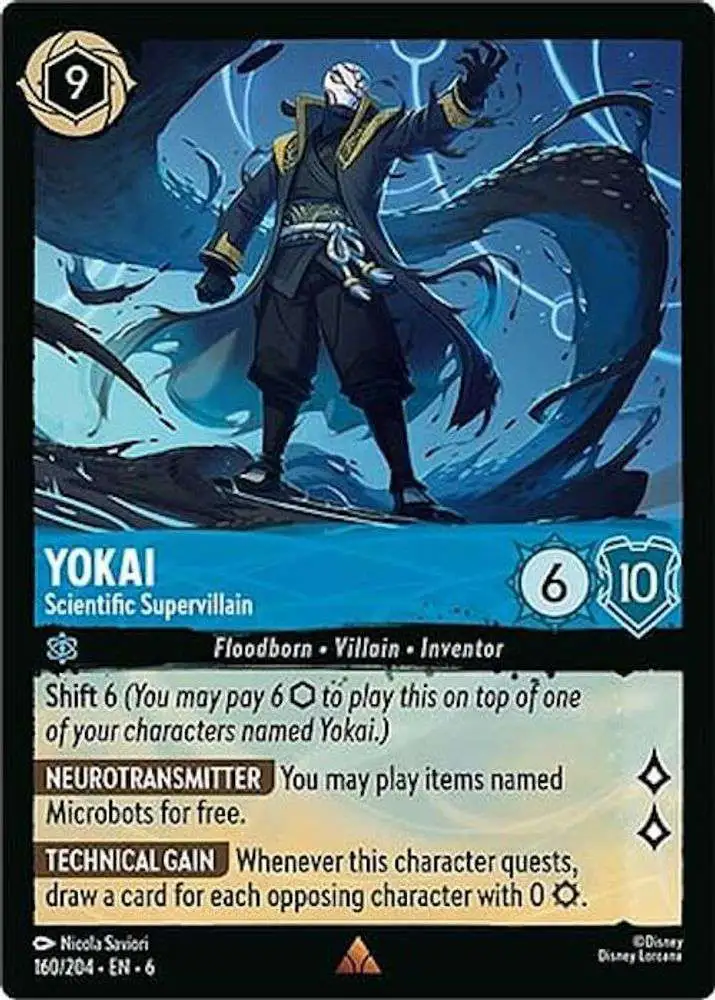 Disney Lorcana Trading Card Game Azurite Sea Single Card Rare Yokai -  Scientific Supervillain 160 FOIL - ToyWiz