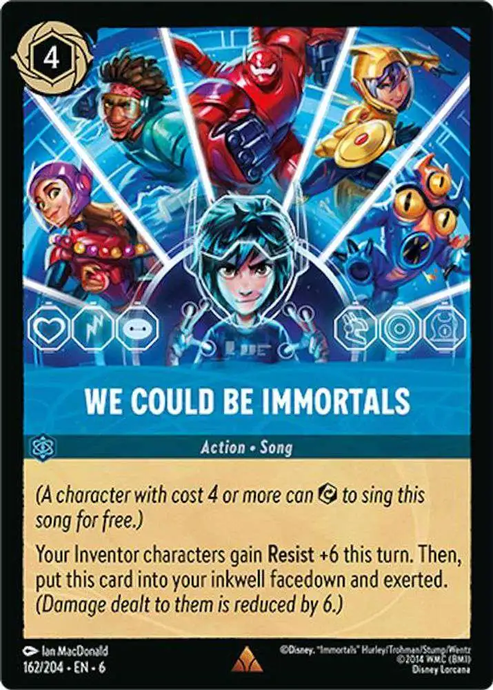 Disney Lorcana Trading Card Game Azurite Sea Rare We Could Be Immortals #162