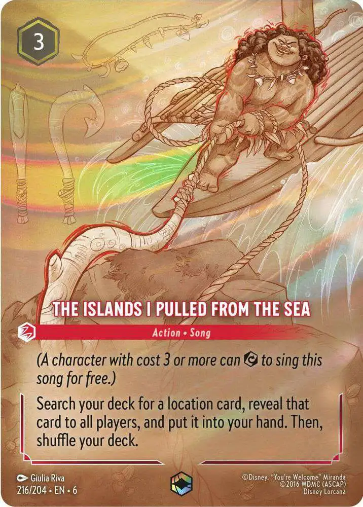 Disney Lorcana Trading Card Game Azurite Sea Single Card Enchanted The Islands I Pulled From The Sea 216 Enchanted - ToyWiz Disney Lorcana Trading Card Game Azurite Sea Single Card Enchanted The Islands I Pulled From The Sea 216 Enchanted - ToyWiz