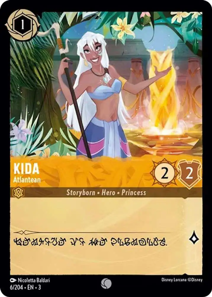 Disney Lorcana Trading Card Game Into the Inklands Common Kida - Atlantean #6