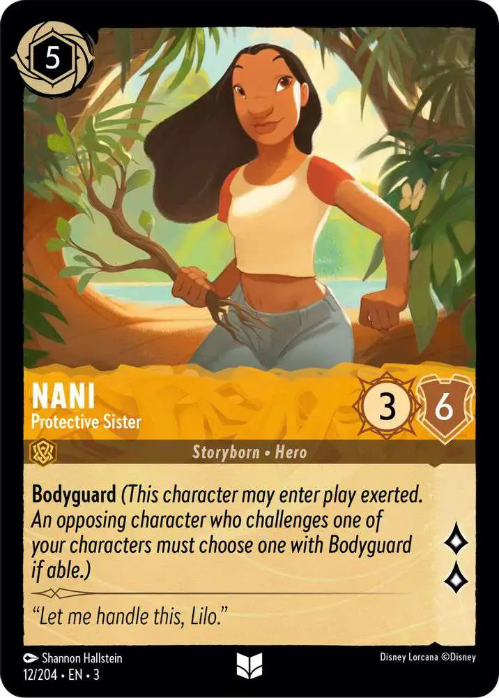 Disney Lorcana Trading Card Game Into the Inklands Uncommon Nani - Protective Sister #12