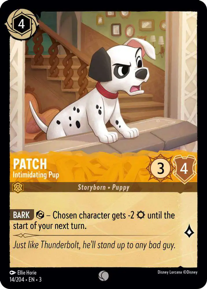 Disney Lorcana Trading Card Game Into the Inklands Common Patch - Intimidating Pup #14