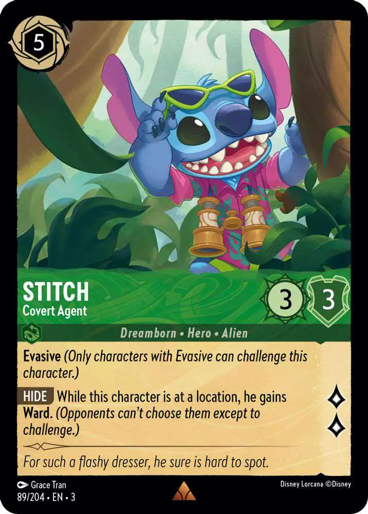 lorcana lilo and stitch cards 2023 Disney TCG #206/204 Amber Card Type Disney Lorcana Trading Card Game