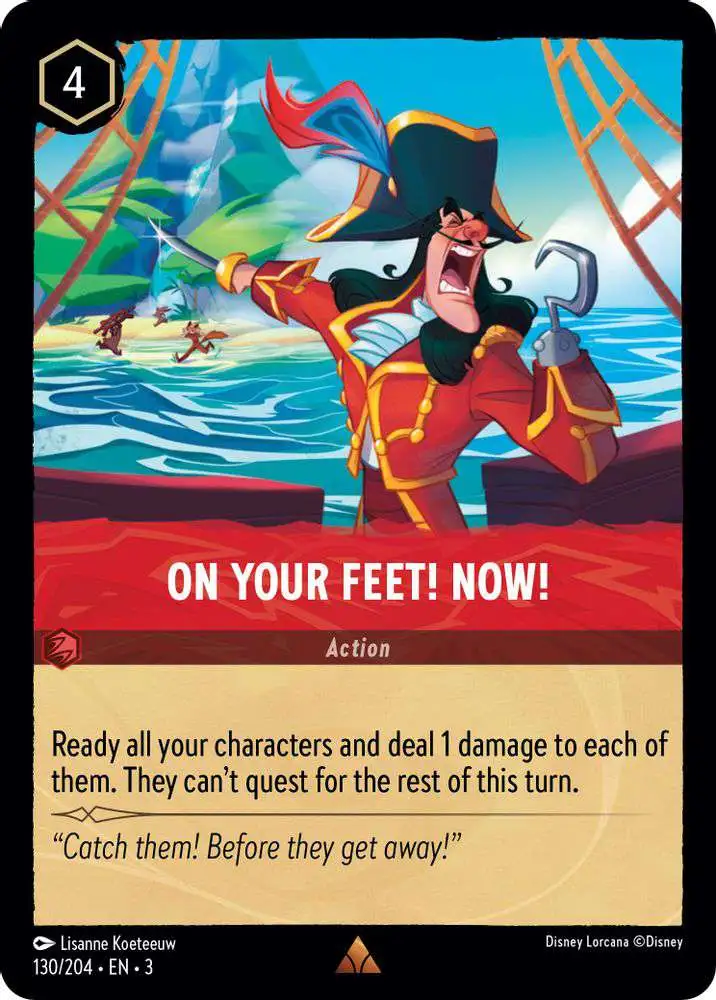 Disney Lorcana Trading Card Game Into the Inklands Rare On Your Feet! Now!  #130