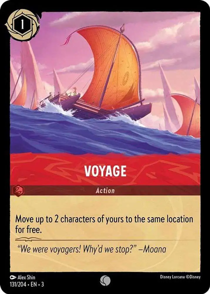Disney Lorcana Trading Card Game Into the Inklands Common Foil Voyage #131