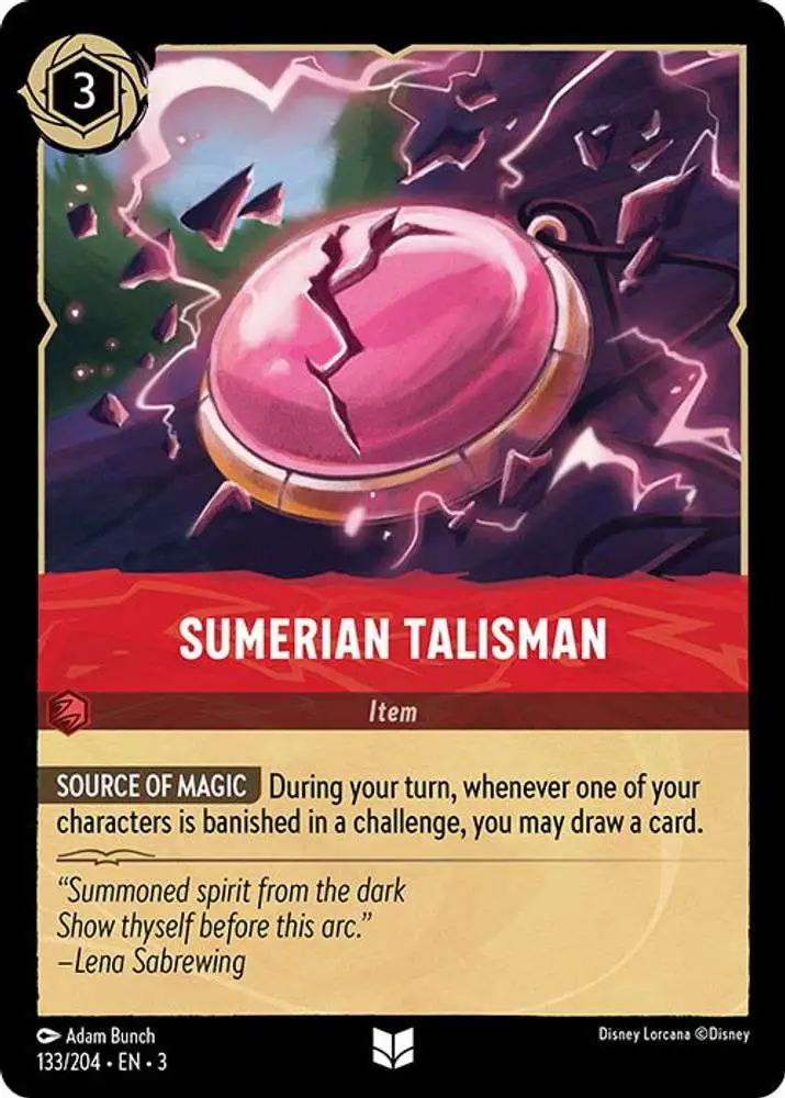 Disney Lorcana Trading Card Game Into the Inklands Single Card Uncommon  Sumerian Talisman 133 FOIL - ToyWiz