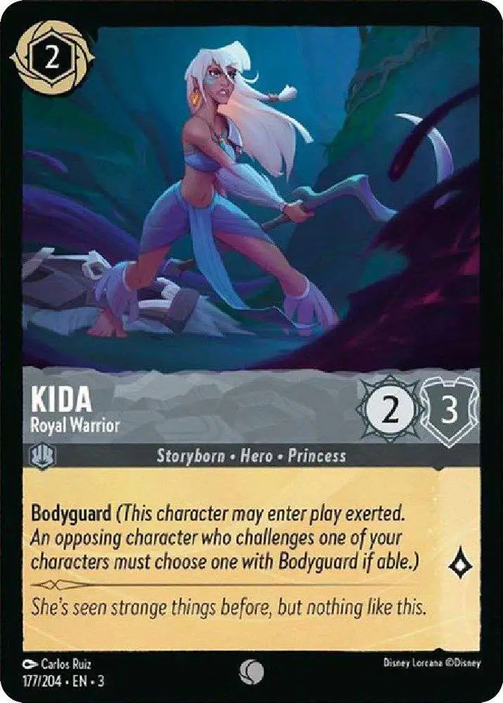 Disney Lorcana Trading Card Game Into the Inklands Common Kida - Royal Warrior #177