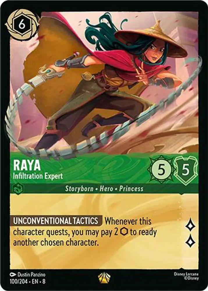 Disney Lorcana Trading Card Game Reign of Jafar Legendary Raya - Infiltration Expert #100