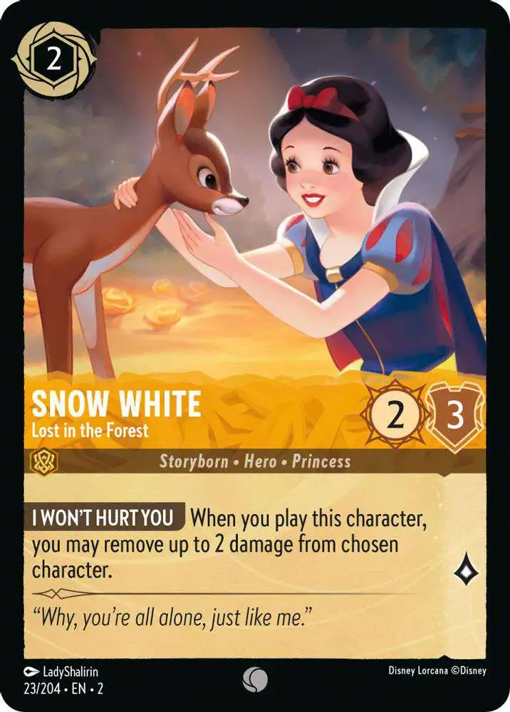 Disney Lorcana Trading Card Game Rise of the Floodborn Common Foil Snow  White - Lost in the Forest #23