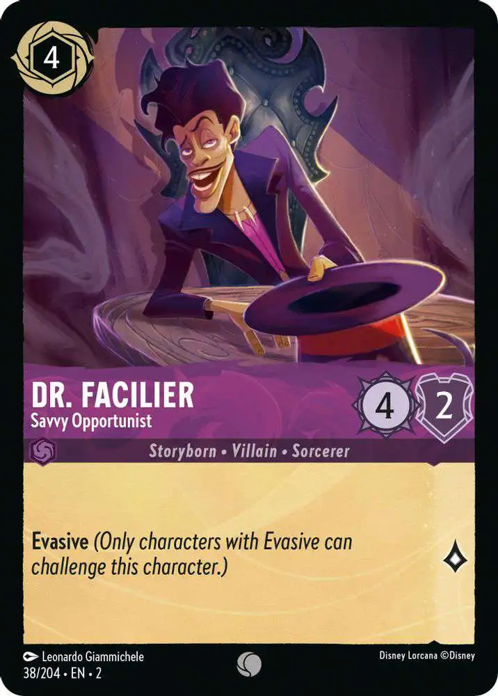 dr facilier lorcana card Dr. Facilier - Savvy Opportunist - Rise of the Floodborn [COMMON NORMAL]