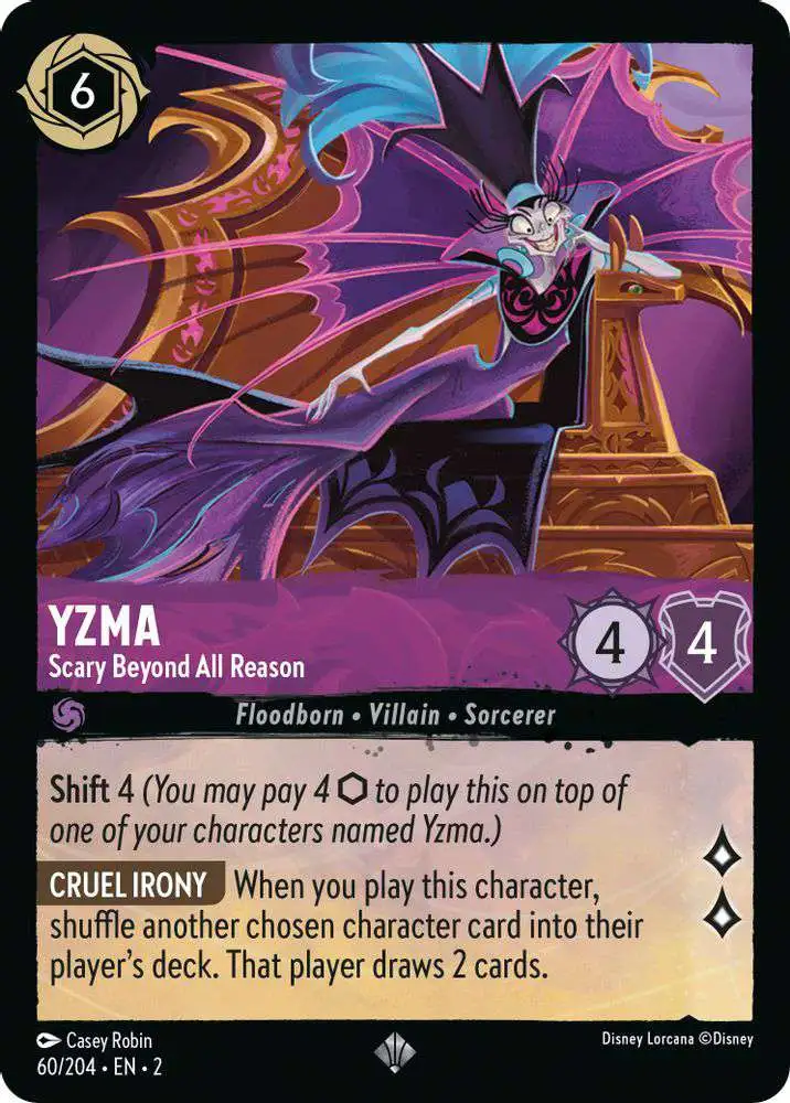 Disney Lorcana Trading Card Game Rise of the Floodborn Single Card Super  Rare Yzma - Scary Beyond All Reason 60 - ToyWiz