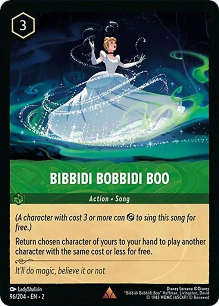 Disney Lorcana Trading Card Game Rise of the Floodborn Single Card Rare  Bibbidi Bobbidi Boo 96 FOIL - ToyWiz
