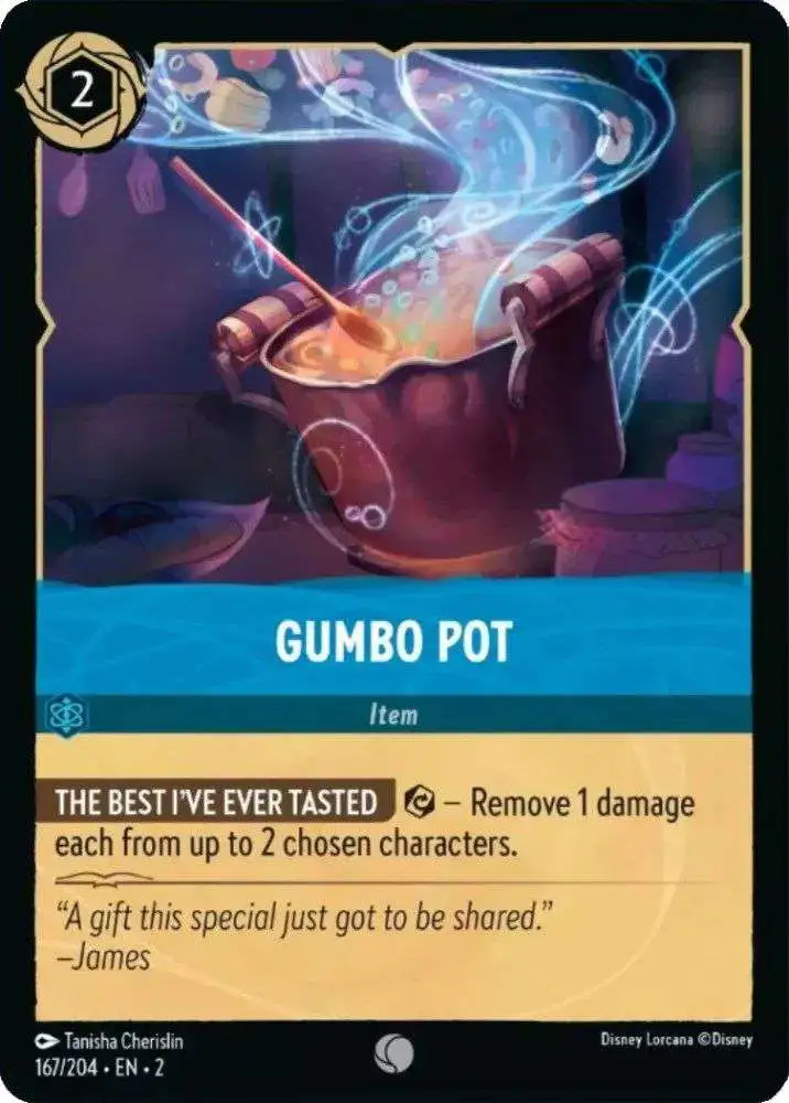 Disney Lorcana Trading Card Game Rise of the Floodborn Single Card Common  Gumbo Pot 167 - ToyWiz