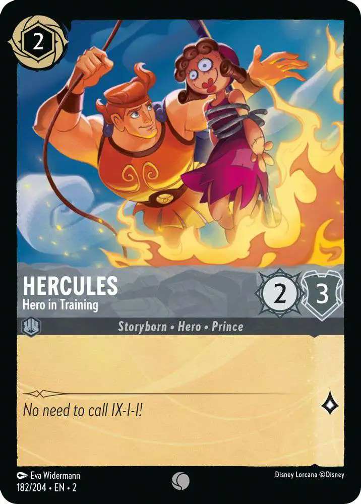 Disney Lorcana Trading Card Game Rise of the Floodborn Common Foil Hercules - Hero in Training #182 Disney Lorcana Trading Card Game Rise of the Floodborn Common Foil Hercules - Hero in Training #182