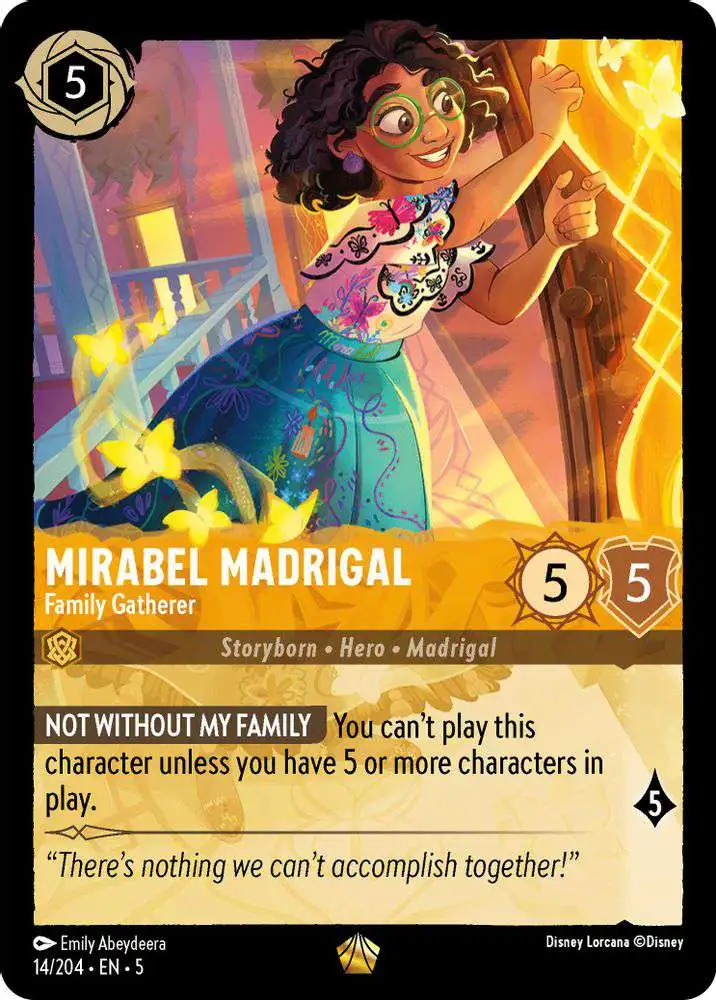 Disney Lorcana Trading Card Game Shimmering Skies Legendary Mirabel  Madrigal - Family Gatherer #14